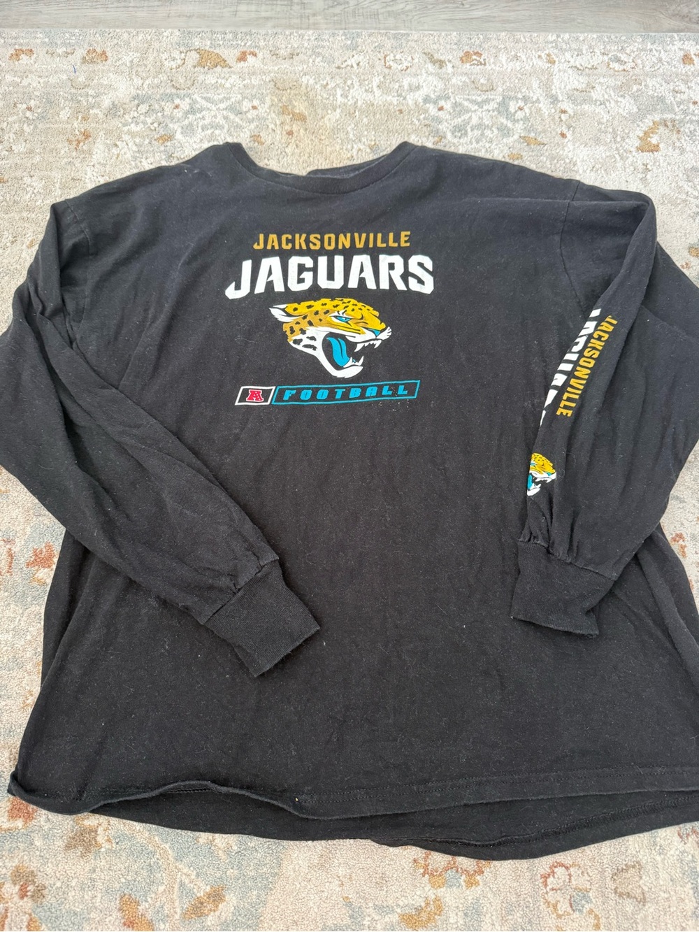 Team Apparel Black NFL Long Sleeve Tee